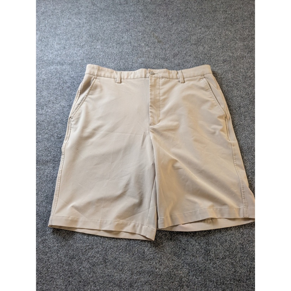 FootJoy Golf Shorts Mens Size 36 Tan Beige Spandex Stretch Performance 10 Inseam